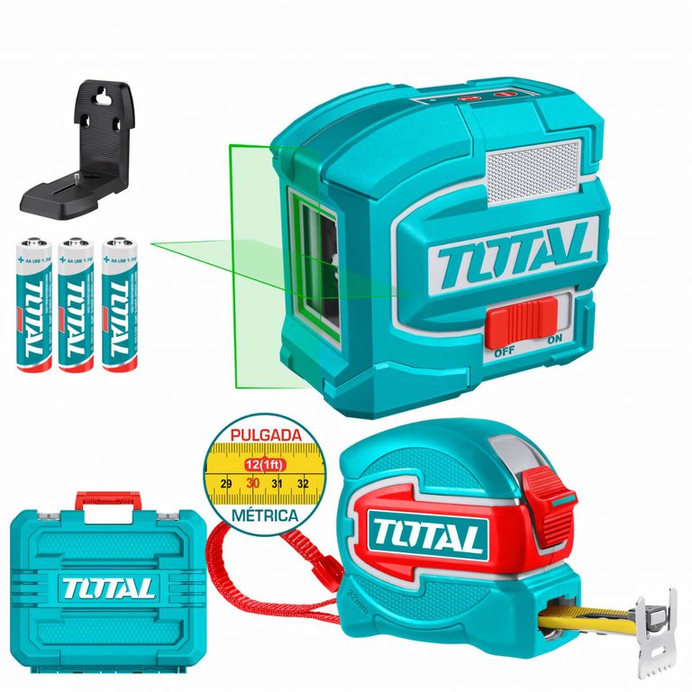 Nivel Laser 2 Líneas + Cinta Métrica 2PCS Total - TLL680081