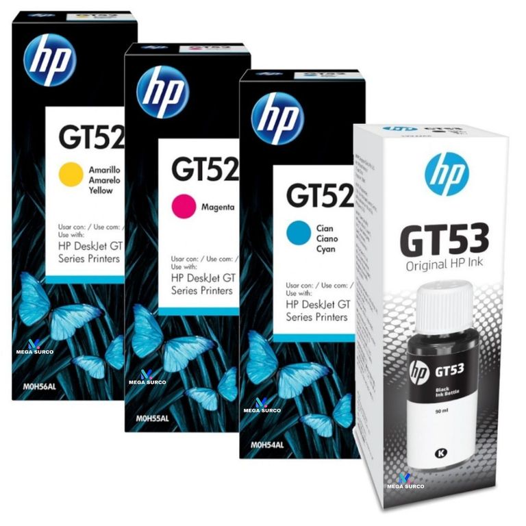 Juegos de tintas GT53 GT52 Negro y Colores