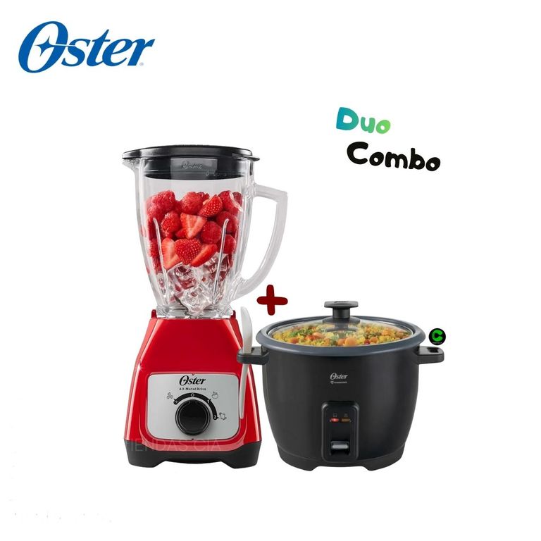 Dúo Oster® Licuadora 1.5 L y Olla Arrocera