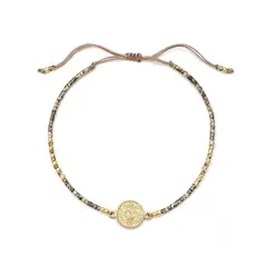 SANTORAL - Pulsera San Benito Cuentas - Dorada