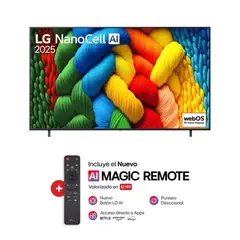 LG - TELEVISOR 55' NANOCELL 4K THINQ AI 55NANO80ASA - 2025+ RACK DE 2 BRAZOS