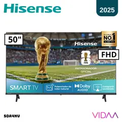 HISENSE - TELEVISOR 50 SMART TV VIDAA FHD LED 2025 - 50A4NV