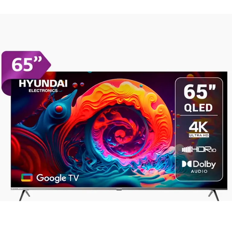 Televisor 65" HYLED6513 GOOGLE TV UHD 4K QLED Gris