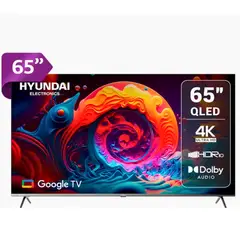 HYUNDAI - Televisor 65" HYLED6513 GOOGLE TV UHD 4K QLED Gris
