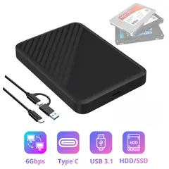 SEISA - Case para Disco Duro Externo HDD SSD Sata HD2501T USB Laptop PC Tipo C
