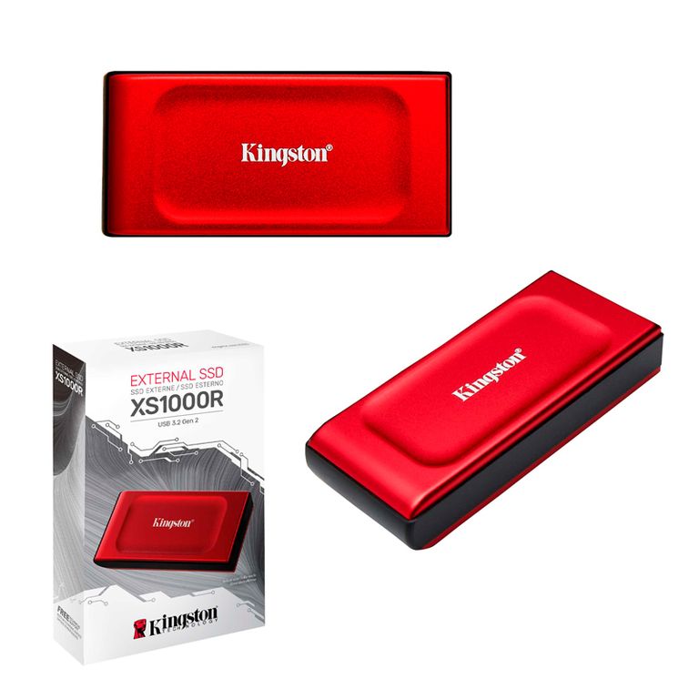 Unidad en estado sólido externa XS1000, 2TB, USB 3.2 Gen 2 Tipo-C, Color Rojo