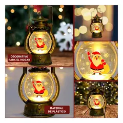GENERICO - Mini Lampara Colgante de Navidad con Figura de Papanoel para Decoracion Marron