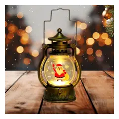 GENERICO - Mini Lampara Colgante con Papanoel y Estilo Clasico de Navidad Marron Y+Ligas Regalo