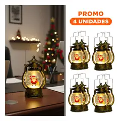 GENERICO - Pack4 Lampara Colgante con Papanoel Perfecta para Crear Ambientes Acogedores Marron