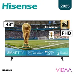 HISENSE - TELEVISOR 43 SMART TV VIDAA FHD LED - 43A4NV