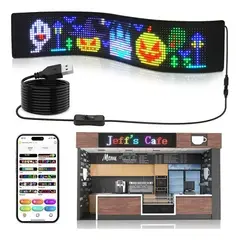 GENERICO - Letrero Panel Led Inteligente Flexible Programable Con Control Uso Con app Multifuncional