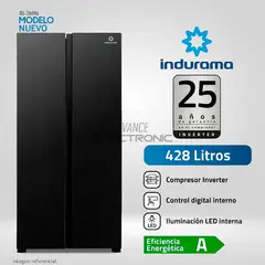INDURAMA - Refrigeradora Side by Side 428Lt RI-769N - Negro