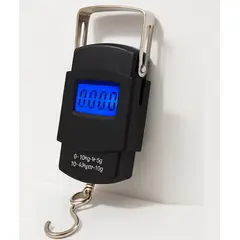 GENERICO - Balanza Digital Portátil con Gancho y Cinta Métrica – Max 50 kg