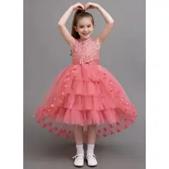 GENERICO - Vestido Niña Princesa Coral Talla 10