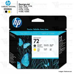 HP - CABEZAL 72 C9384A MATTE BLACK Y YELLOW PLOTTER T610, T1300, T2300 – ORIGINAL
