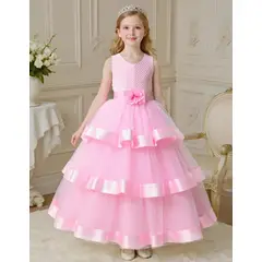 GENERICO - Vestido Princesa Niña Rosado Bebé Talla 10