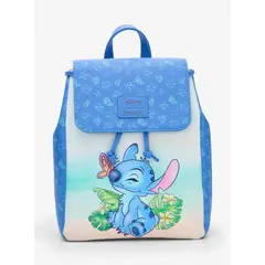 LOUNGEFLY - Mochila Stitch Azul regulable