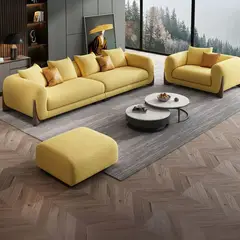 GENERICO - Sala Dubai en tela Antifluido Petfriendly 3-1 + Banqueta - Lmueble