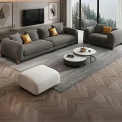 GENERICO - Sala Dubai en tela Antifluido Petfriendly 3-1 + Banqueta - Lmueble