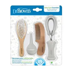Dr Browns - SET DE CEPILLO PEINE LIMPIADOR NASAL Y TIJERAS DE UÑAS PARA BEBE