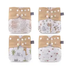 GENERICO - Pañal de tela reutilizable y ajustable x 2 unid.