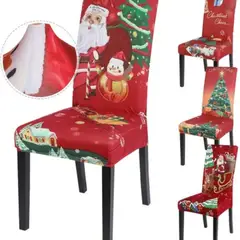 GENERICO - PACK DE 6 FUNDAS PARA SILLAS VERSION NAVIDEÑA