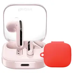 XIAOMI - Audifonos Redmi BUDS 6 ACTIVE Rosa + Case Protector Rojo