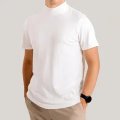 ALMATIVA - Polo Cuello Tortuga Fit Regular 100% Algodón Pima Peruano Hombre