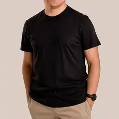 ALMATIVA - Polo Cuello Redondo Fit Regular 100% Algodón Pima Peruano Hombre