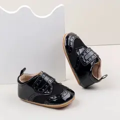 GENERICO - Zapatitos para bebé - Zapatos casuales - Acharolado Negro
