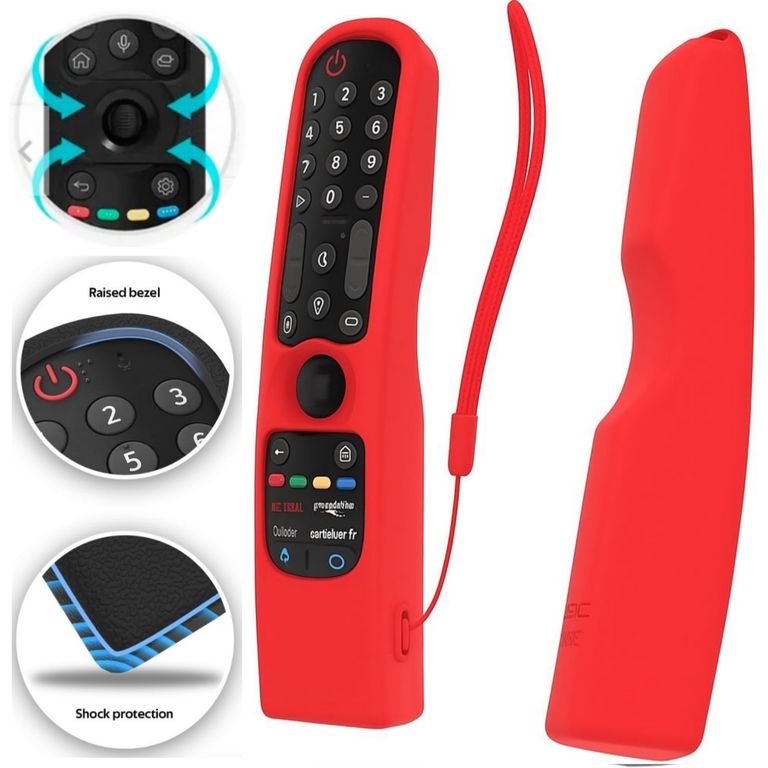 Funda para Control LG Magic Remote Protector Silicona - Roja