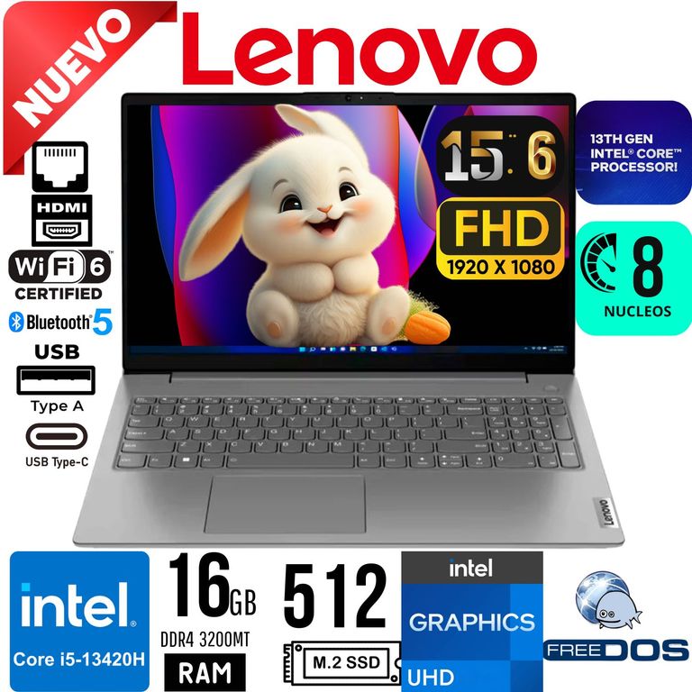 Laptop V15 G4 Intel Core i5 13420H Ram 16Gb SSD 512Gb 15.6"FHD FreeDos
