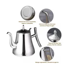 PREMIUN - Tetera De Acero Inoxidable Con Filtro Para Café Mates