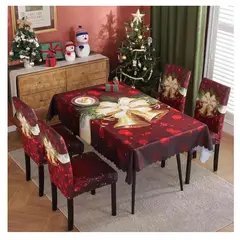 GENERICO - MANTEL NAVIDEÑO + 6 FUNDAS DE SILLA