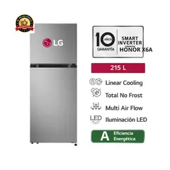 LG - Refrigeradora Multi Air Flow Plateado VT22BPY 215L