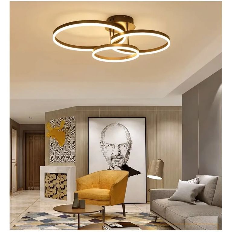 Lámpara moderna y lineal colgante LED regulable con control remoto