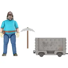 MINECRAFT - La Pelicula Set 2 Figura Steve & Carro Minero
