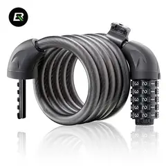 ROCKBROS - ROCKBROS-Cadena candado portátil antirrobo L50115BK, 1.5M bicicleta motocicleta Scooter Eléctrico