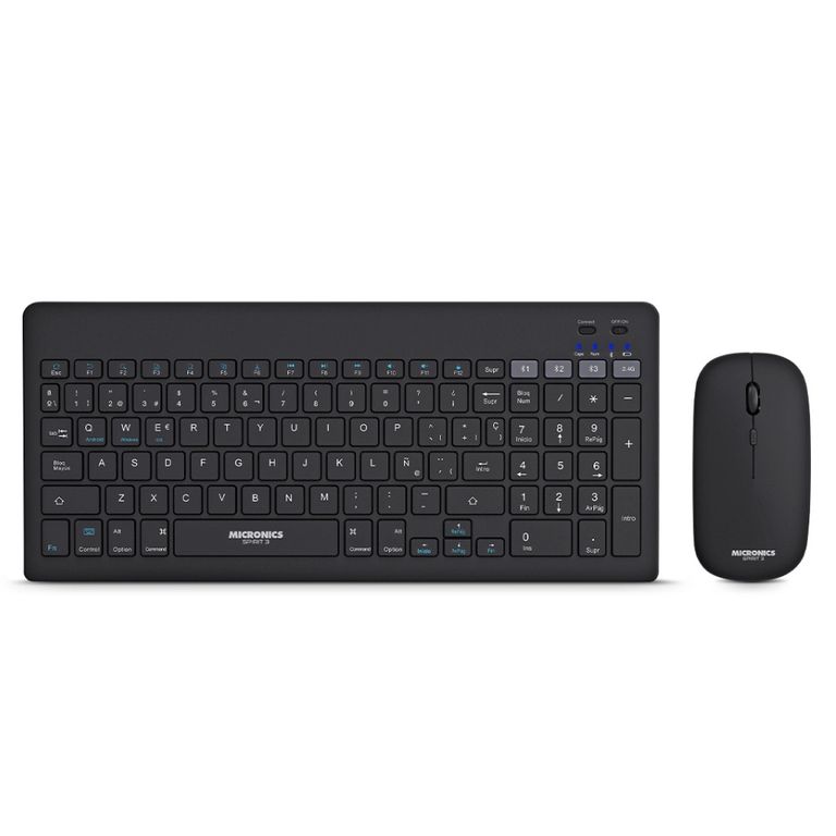 Kit Inalambrico Spirit3 Black Mic Wt800 Teclado+Mouse Wifi