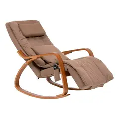 ANYHOGAR - Silla Masajeadora Mecedora De Madera Color Marrón