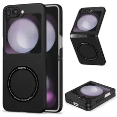 RENVMEXY - Funda Magnética para Galaxy Z Flip 6 Compatible con Carga Inalámbrica