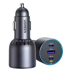 UGREEN - Cargador De Auto 75W 3 Puertos 2C+1USB