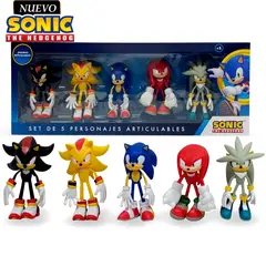 SONIC - Set de Muñecos y sus Amigos Articulables M5 Rojo