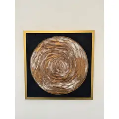 GENERICO - Set de cuadros díptico al oleo ciclo lunar 43x43 cm