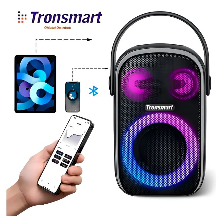 Parlante Bluetooth Halo 100 Sonido 60W y Efectos de Luz RGB