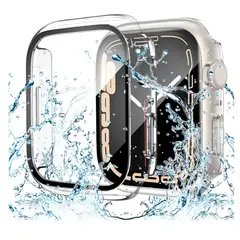 GENERICO - Case protector Bumper para Apple Watch 44mm y mica