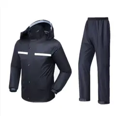 GENERICO - TRAJE IMPERMIABLE PARA LLUVIA-MOTOCICLETA INCLUYE CHAQUETA +PANATALON + FUNDA DE ZAPATO