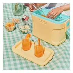 GENERICO - COOLER PASSION AMARILLO CON CINTA 8 LT