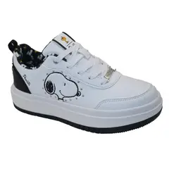 SNOOPY - Zapatillas Mujer Casual Blanco Negro