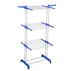 GENERICO - Tendedero De Ropa Multifuncional Plegable Perchero Rack 3 Niveles